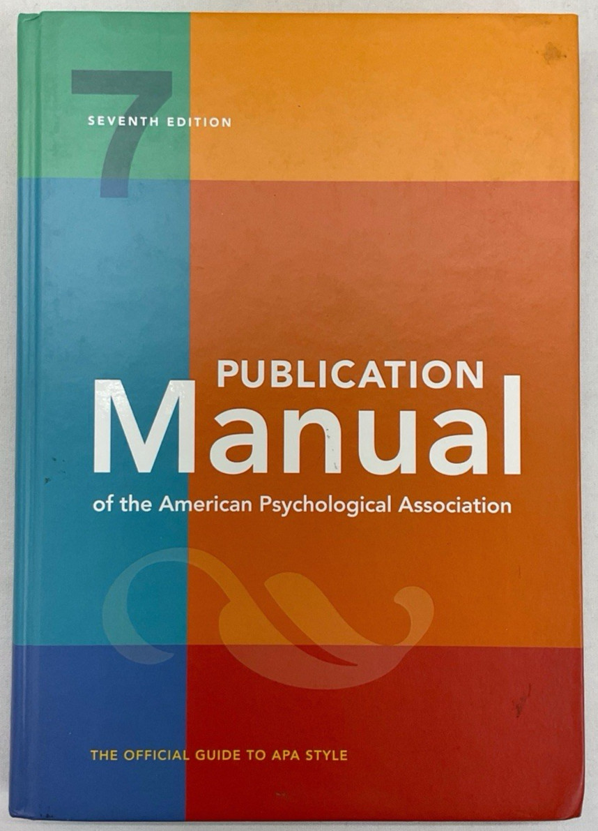 Publication Manual of the American Psychological Association | 7th Edition