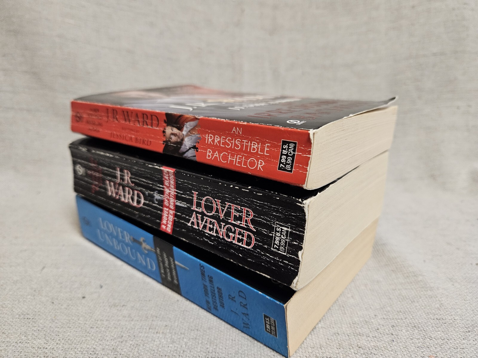J R Ward 3 Book Lot – Lover Avenged, Lover Unbound, & An Irresistible Bachelor