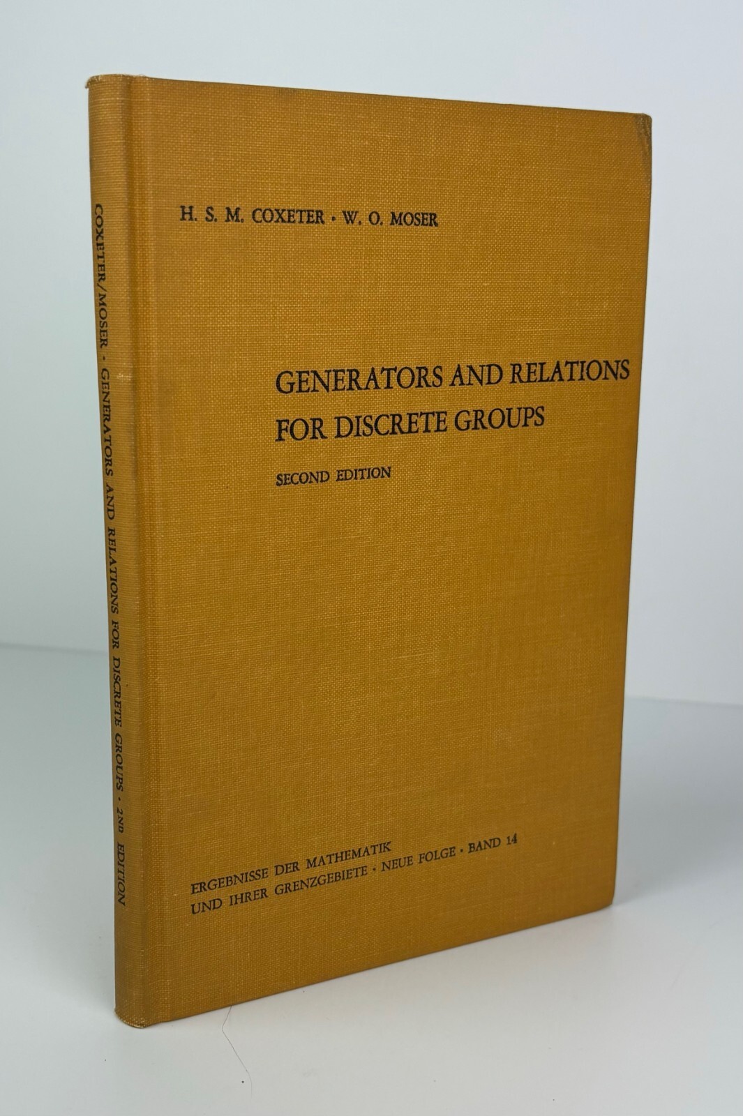 GENERATORS AND RELATIONS FOR DISCRETE GROUPS – H. S. M. Coxeter & W. O. J. Moser