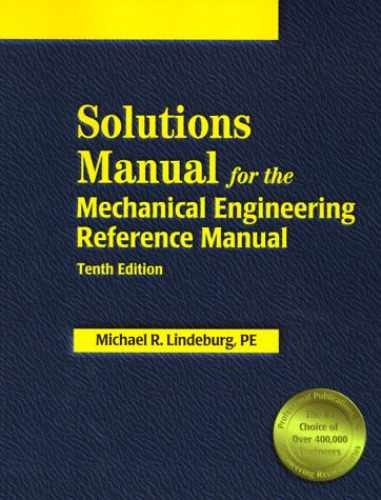 Solutions Manual for the – Hardcover, by Michael R. Lindeburg – Very Good