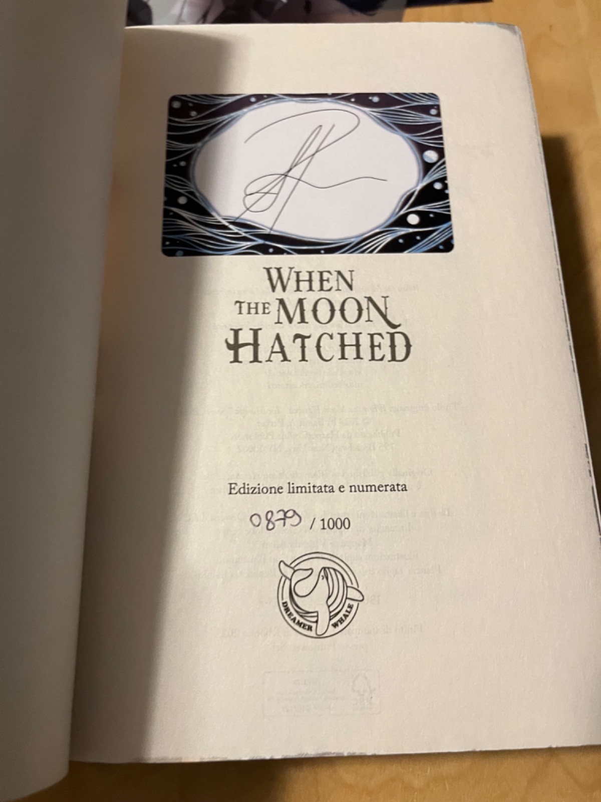Dreamerwhale signed When the Moon Hatched by Sarah A. Parker & page overlays