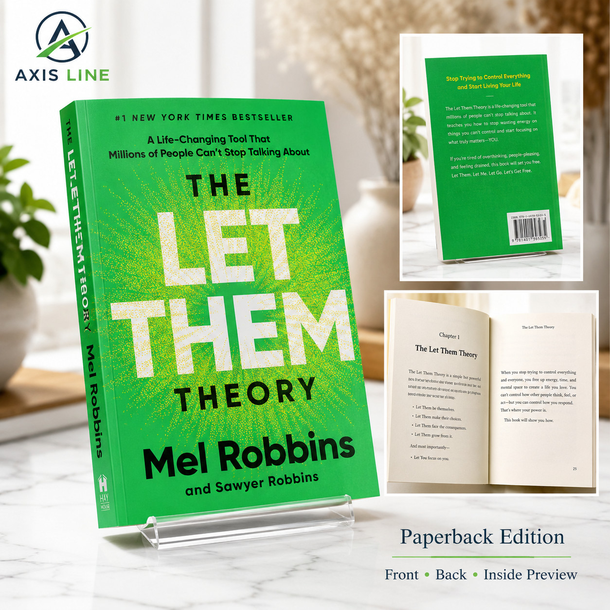 The Let Them Theory by Mel Robbins NEW Paperback Self Help Motivational Book