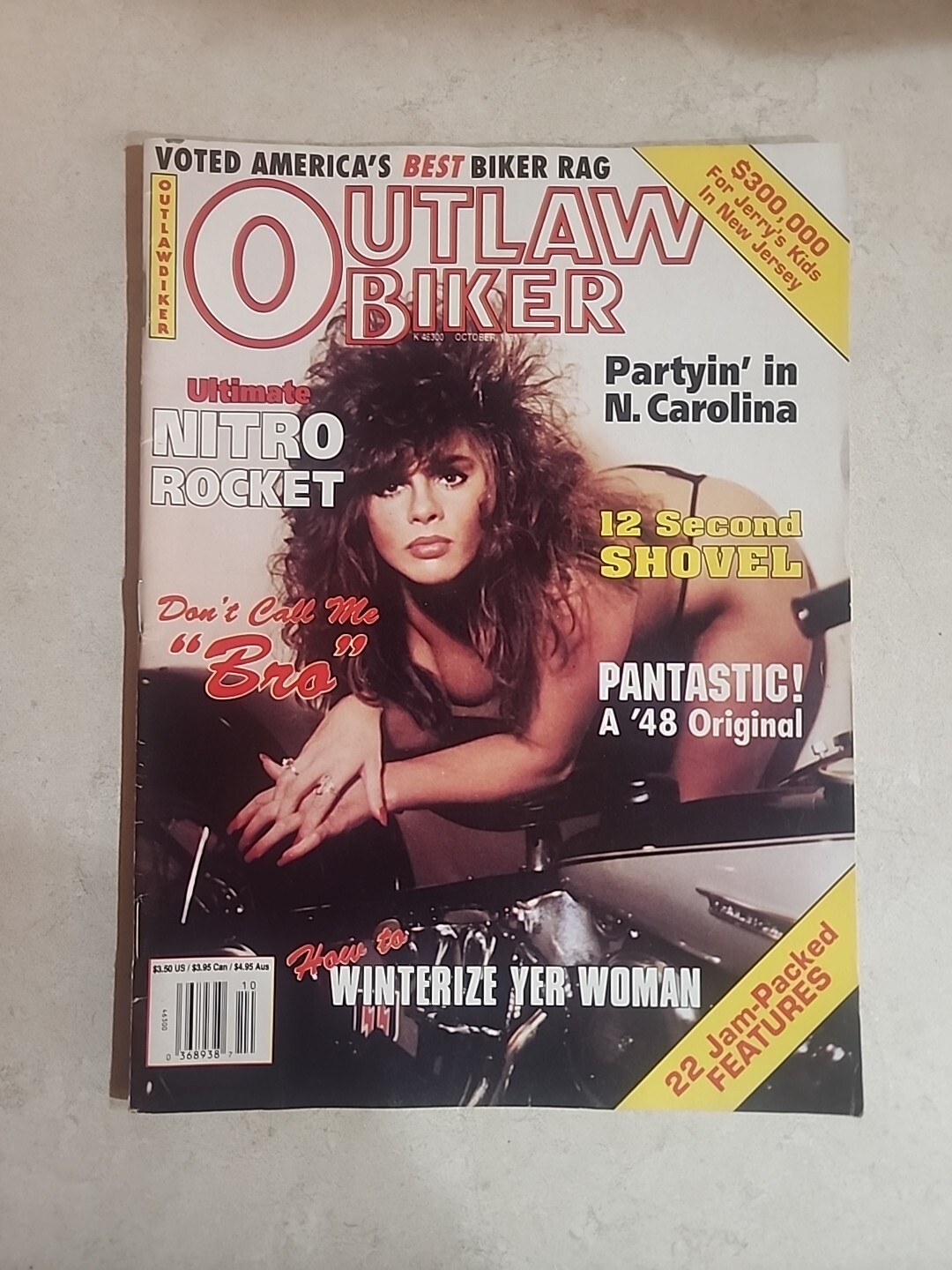 OUTLAW BIKER Magazine October 1991-Nitro Rocket