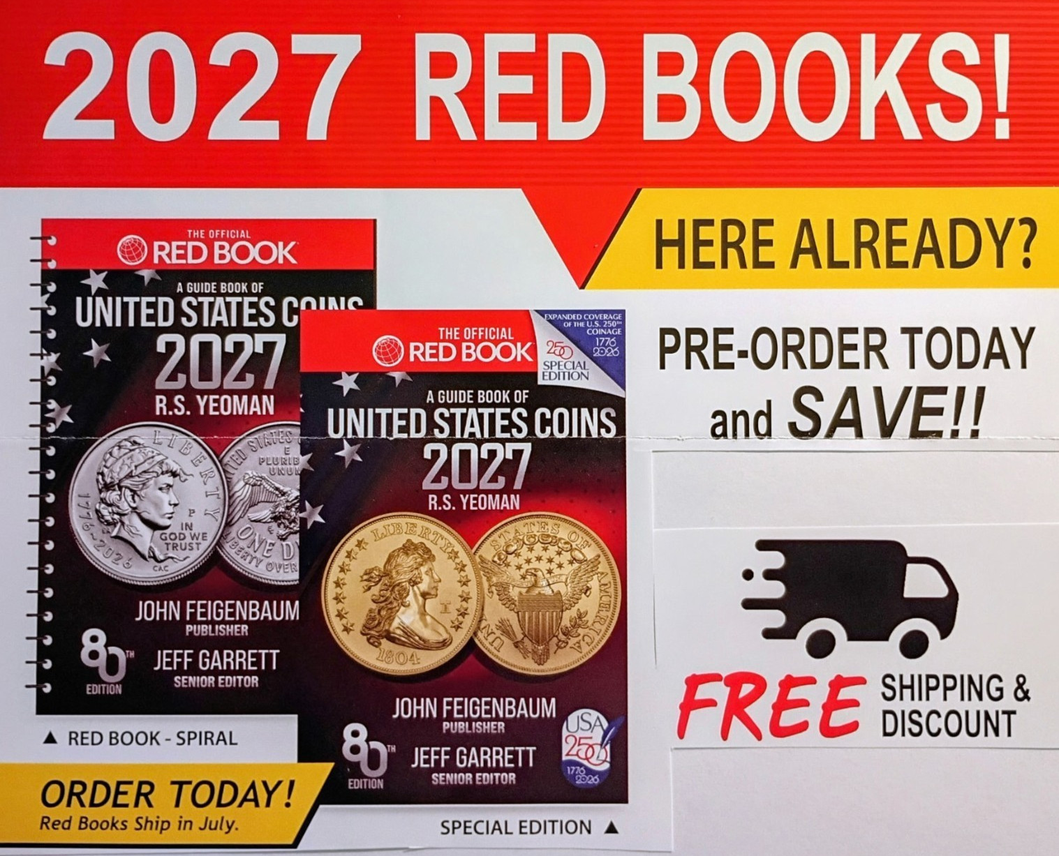 ORDER TODAY: 2027 – SPIRAL BOUND – RED BOOK *****PRE-SALE***** SHIPS FREE…..