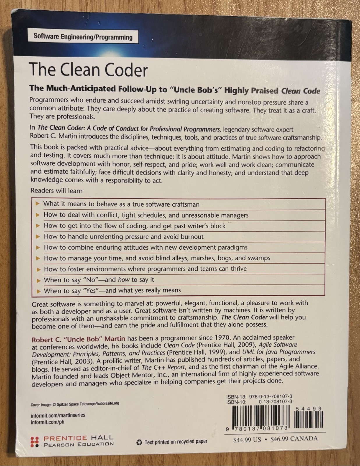 Robert C. Martin Clean Coder : A Code of Conduct for Professional Programmers