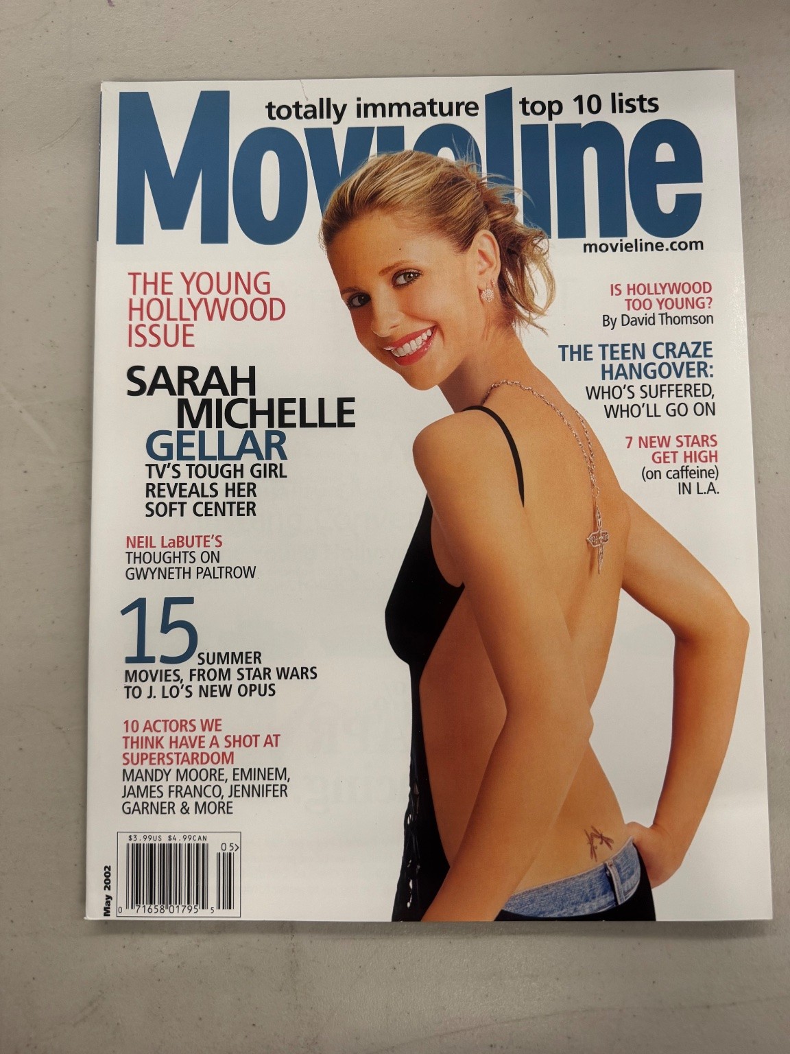 Movieline Magazine May 2002 Sarah Michelle Gellar Young Hollywood Issue