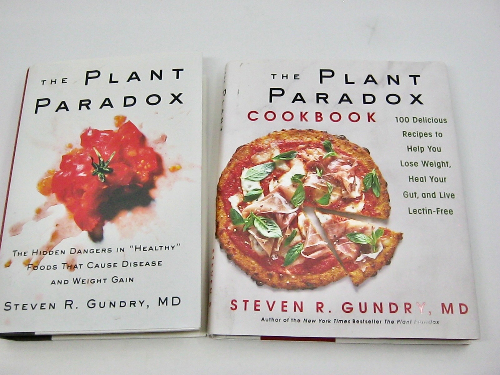 2 Steven Gundry Books The Plant Paradox & The Plant Paradox Cookbook Excellent