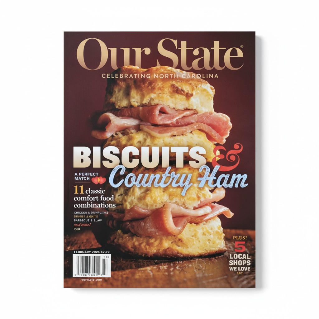 Our State Magazine North Carolina February 2025 • Biscuits & Country Ham