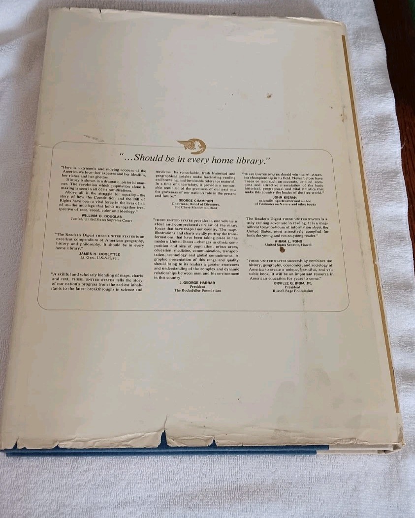 THESE UNITED STATES – Reader’s Digest Hard Cover – Second Printing – 236 Pages