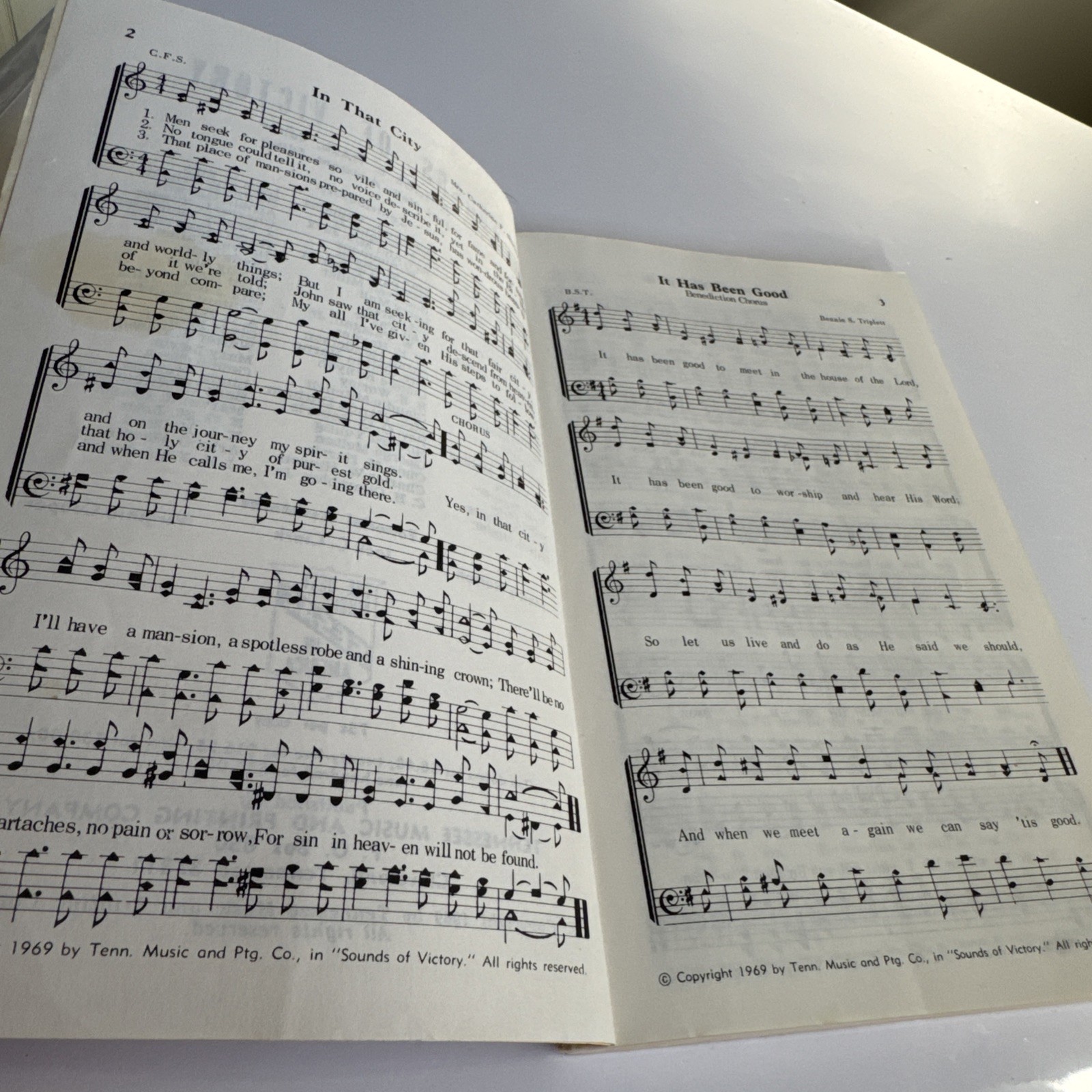 1969 Sounds of Victory Songbook edited by Connor B. Hall Paperback Staple Bound