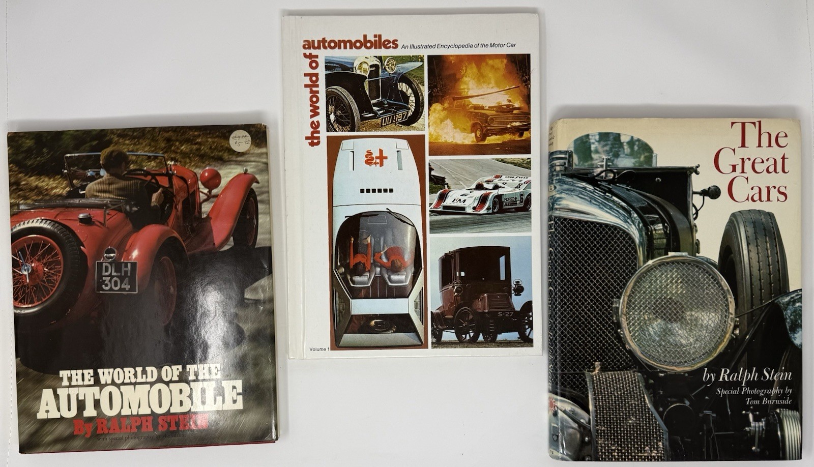 Vintage Automobile Books Lot Ralph Stein Great Cars World of Automobile HC
