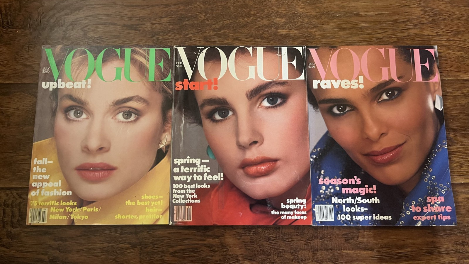 Vintage Lot of 3 – 1982 & 1983 VOGUE Magazine Collector Set Fashion