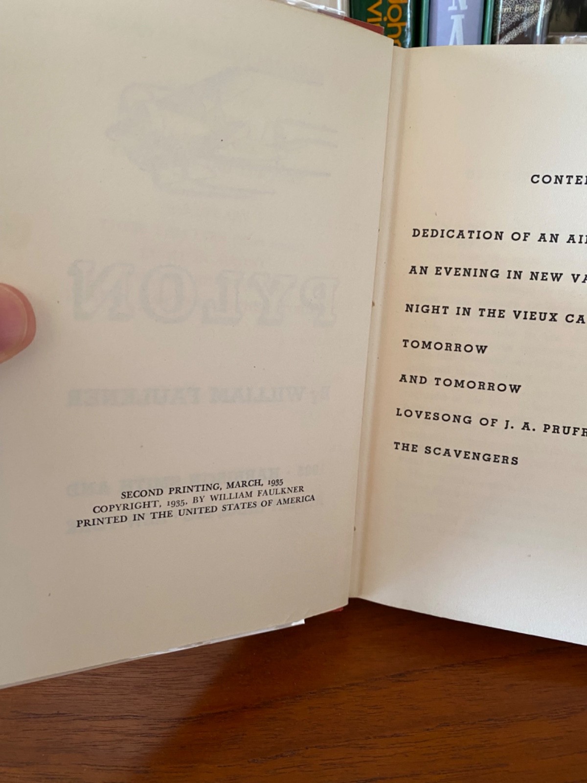 William Faulkner – PYLON – 2nd Printing 1935 HC with facsimile Dust Jacket