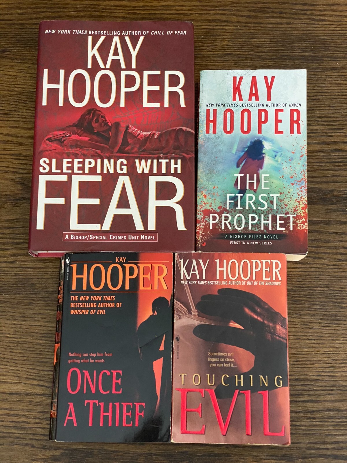 Kay Hooper lot of 4 Bishop Series(1HC. 3PB)-Sleeping with Fear, The First Prophe