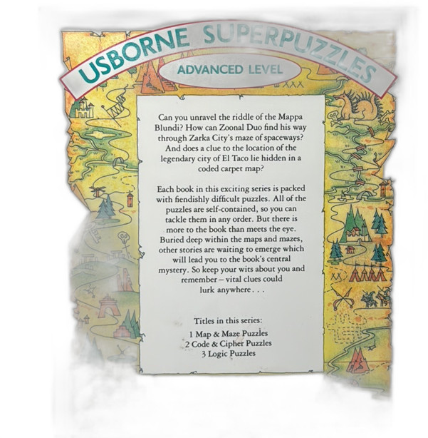 Usborne Superpuzzles Advanced Level Map And Maze Puzzles Softcover Book