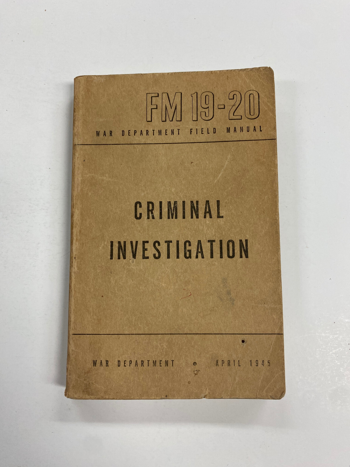 OAG) United States US War Department Criminal Investigation 1945 PB World War II