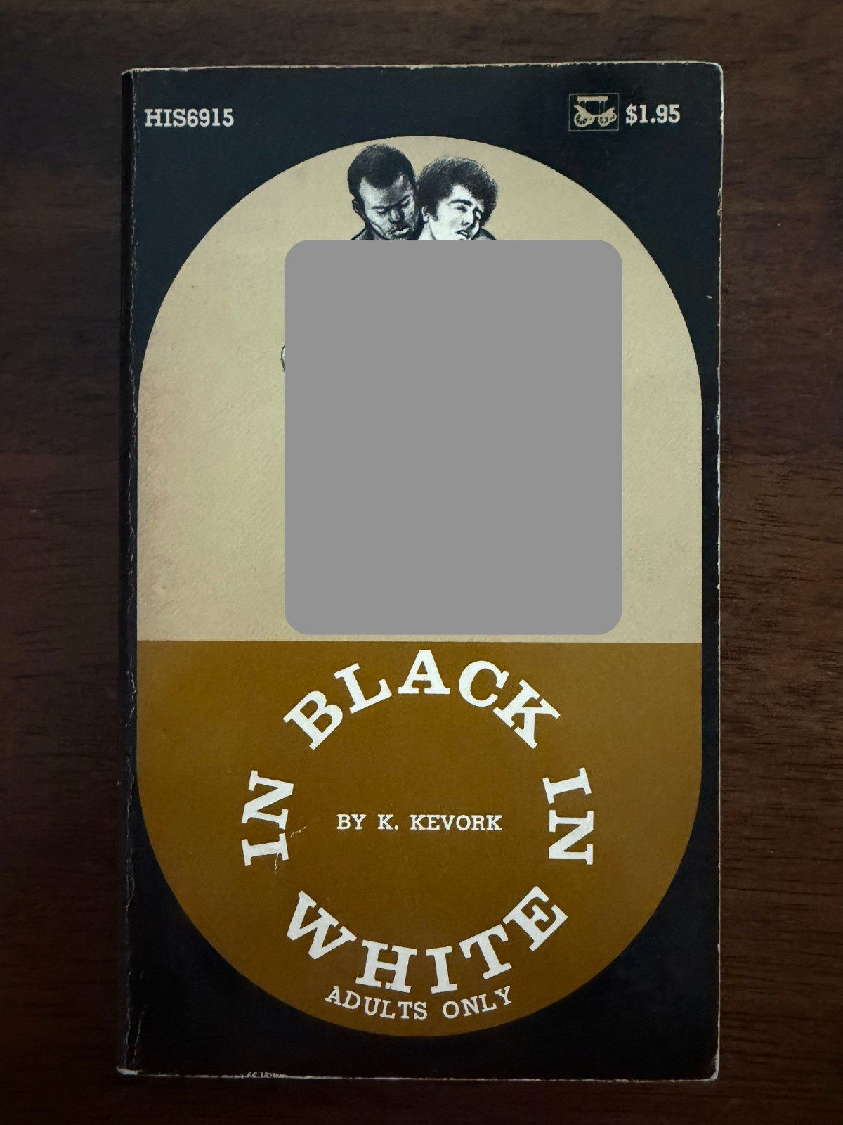 BLACK IN WHITE by K. Kevork HIS6915 Gay Pulp Paperback 1972 RARE VG see pics