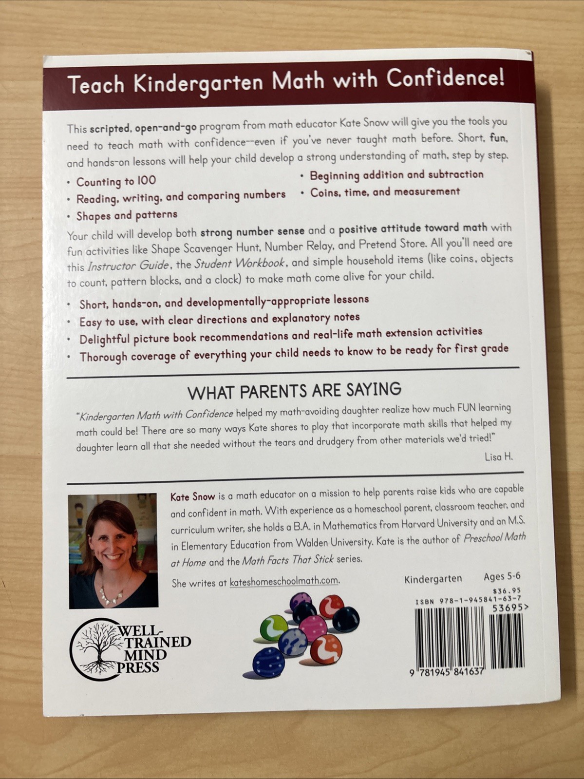 Kindergarten Math with Confidence Instructor Guide Kate Snow Well Trained Mind