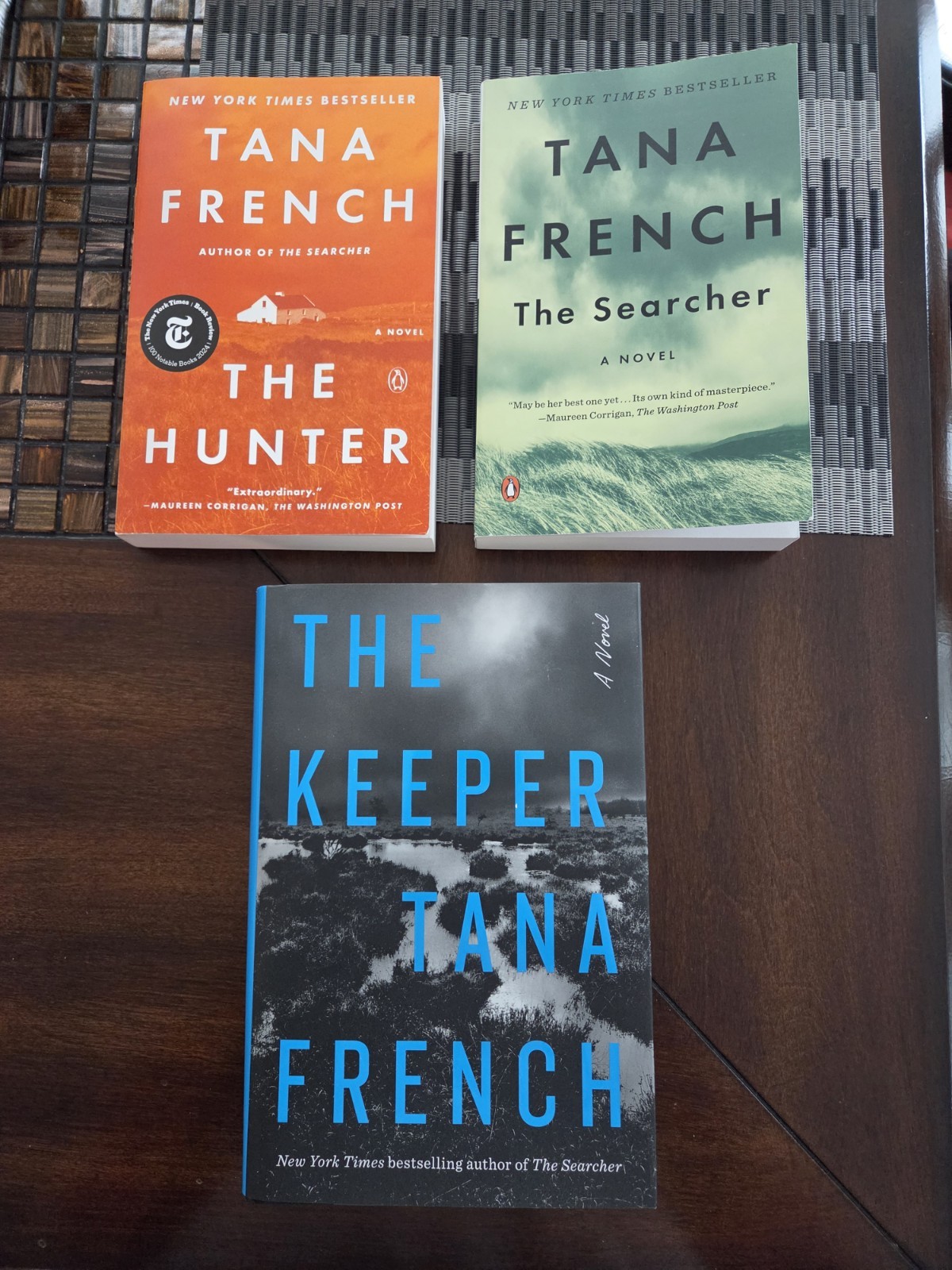 Tana French – Set of 3 Books – The Keeper (Hardcover), The Search, The Hunter