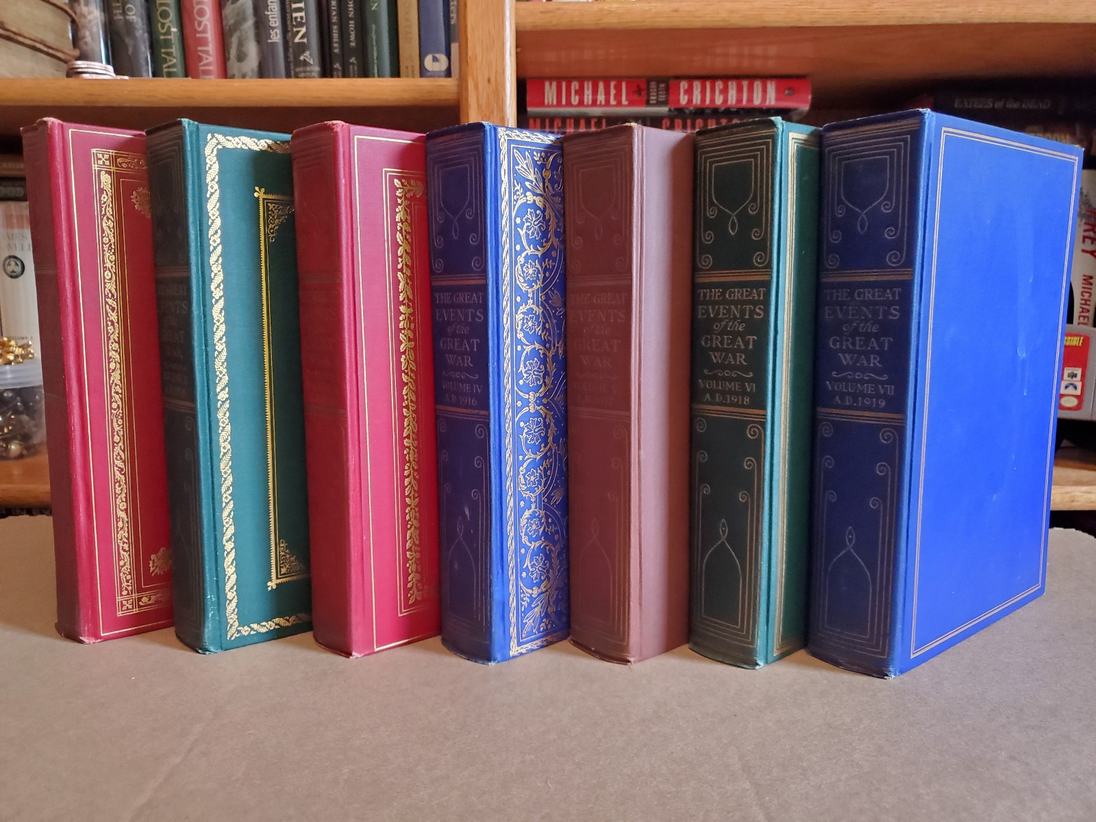 Great Events of the Great War – Complete Registered 7 Vol. Set – 1923, HC
