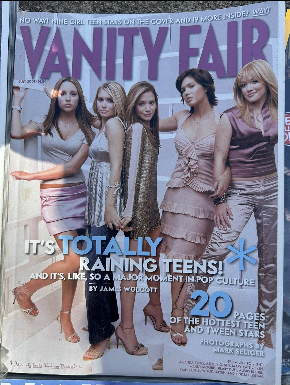 Vanity Fair July 2003 Teen Stars Lohan Olsen Duff Bynes Moore
