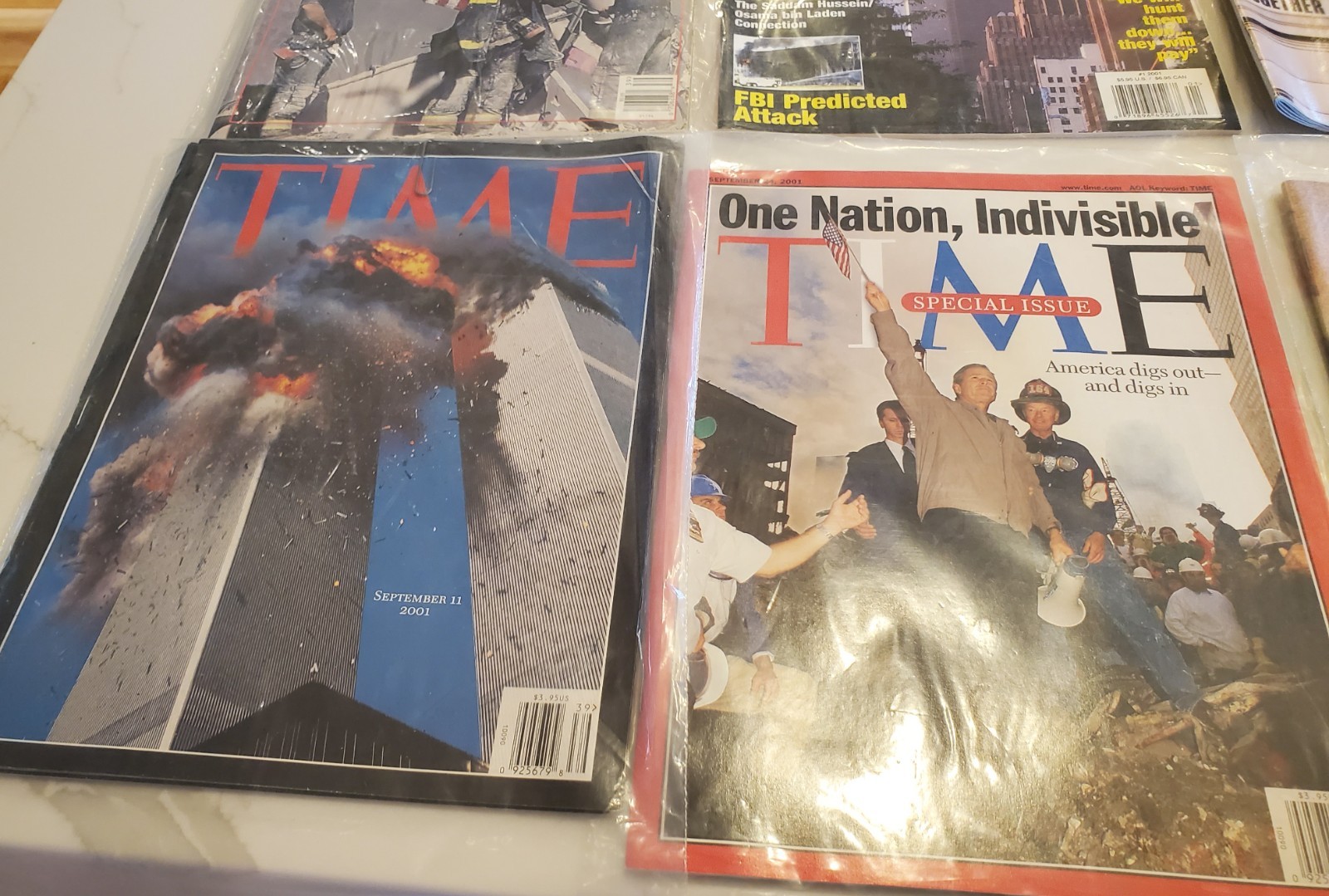 Lot of 7 +1 September 11th 2001 9/11 Magazines Special Editions: Time Newsweek