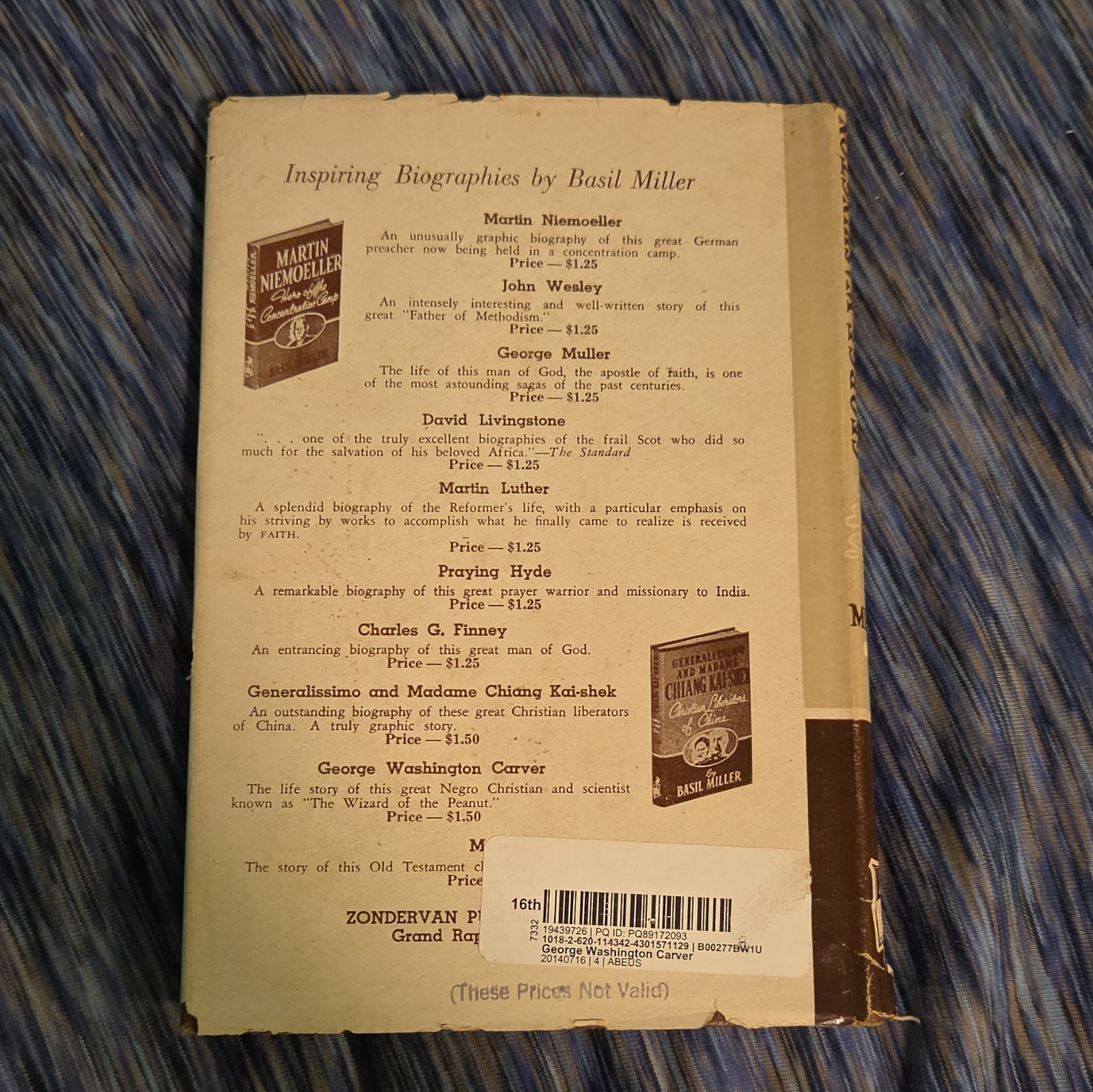 basil miller george washington carver god’s ebony scientist hc 1943 ex-lib