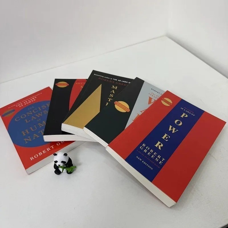5 Books/set The 48 Laws of Power The Law of Focused Energy Concise Temptation Se