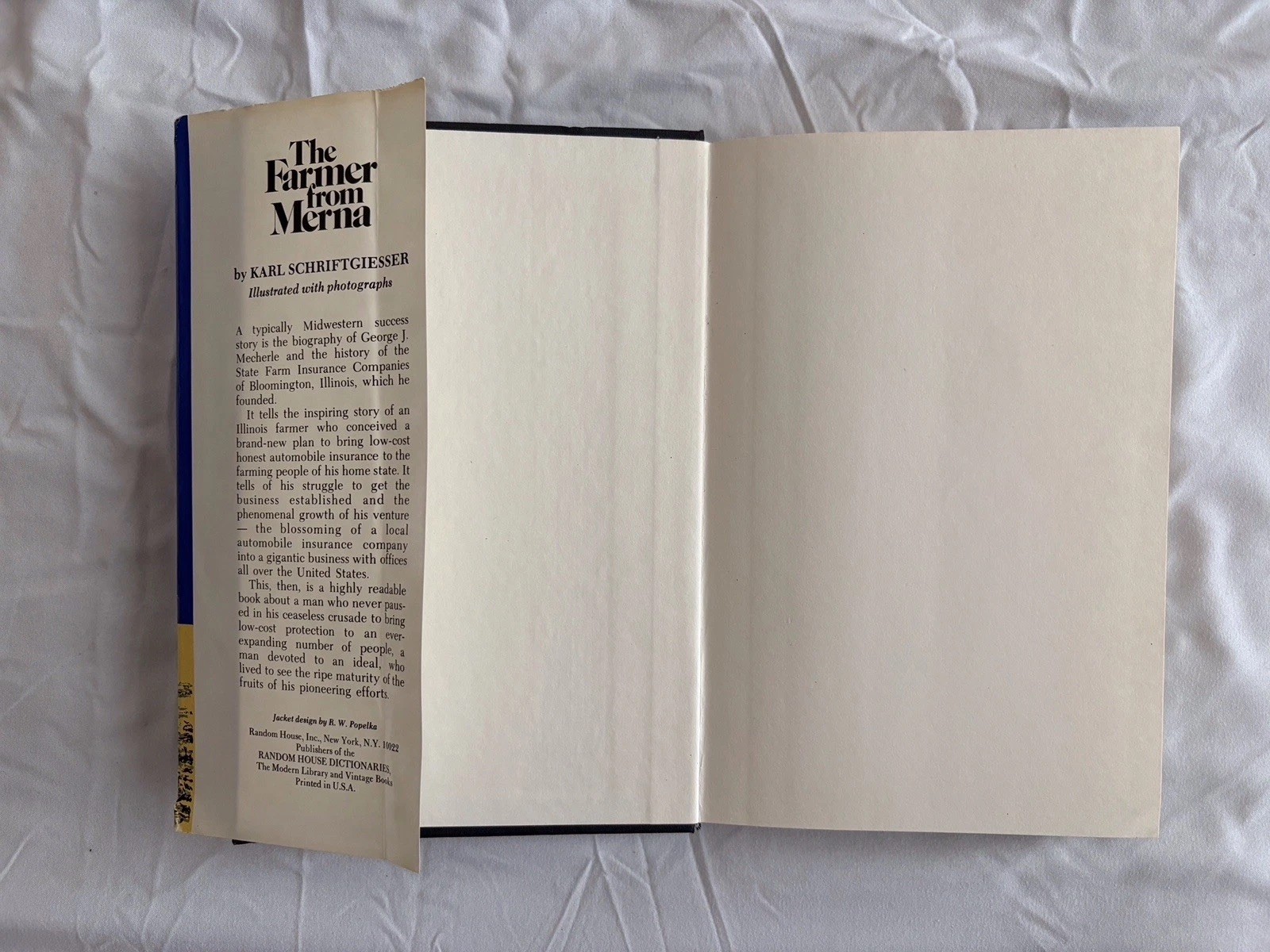 The Farmer From Merna A Biography of George Mecherle; Schriftgiesser State Farm