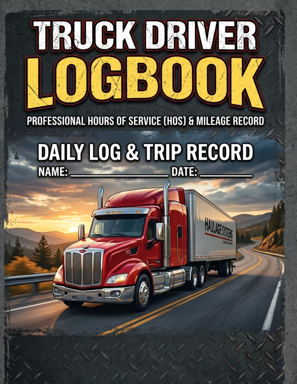Truck Driver Logbook: Driver Log Book for Truckers, 8.5 x 11 Inches,133 Pages, D