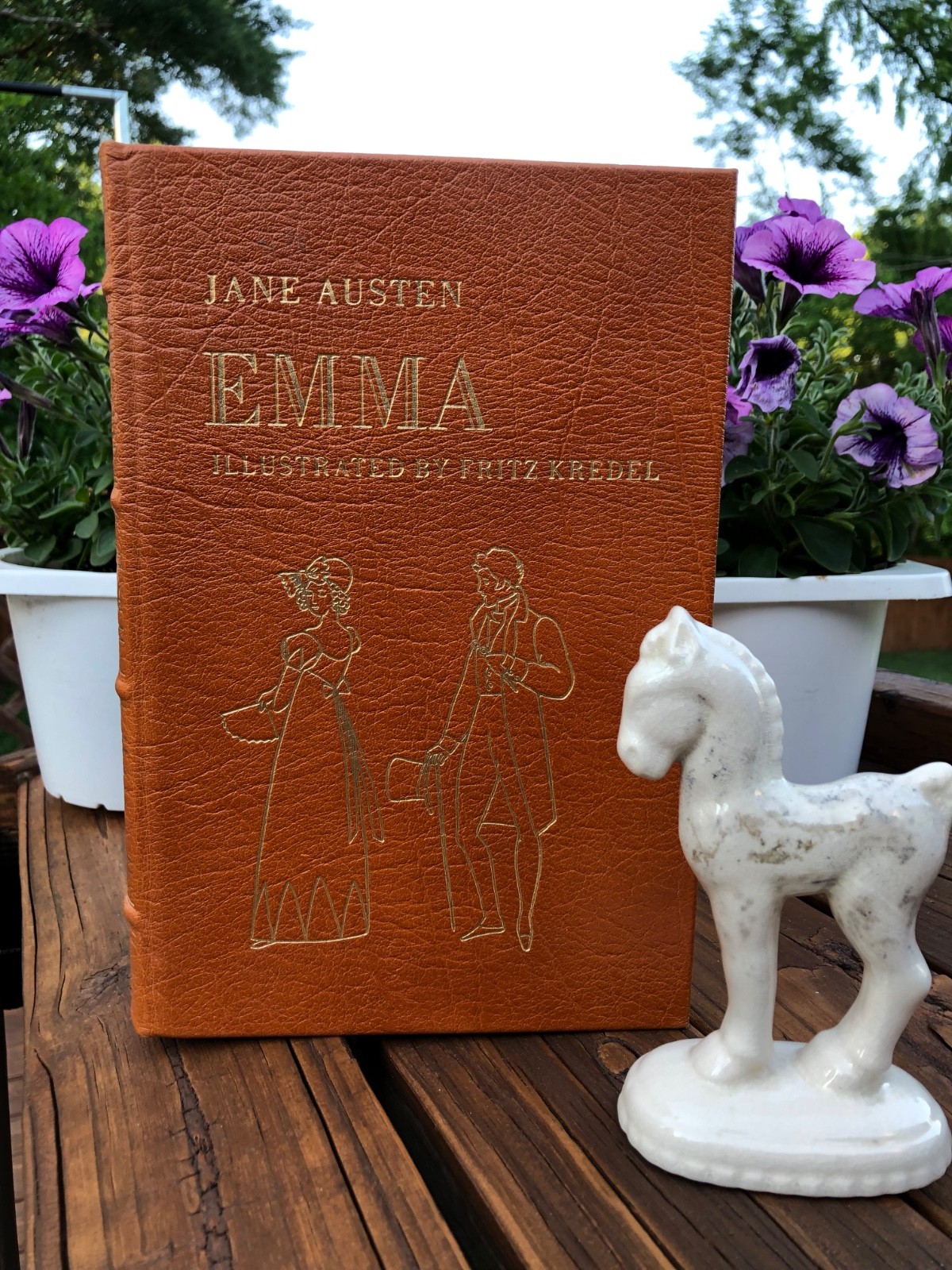 Easton Press Jane Austen EMMA Famous Editions Fritz Kredel Genuine Leather 1983