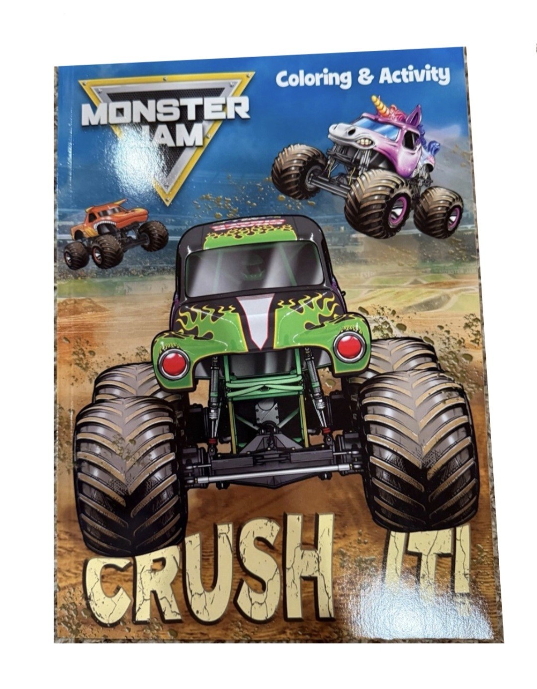 ? MONSTER JAM ? ●CRUSH IT!● Monster Truck Coloring & Activity Book.
