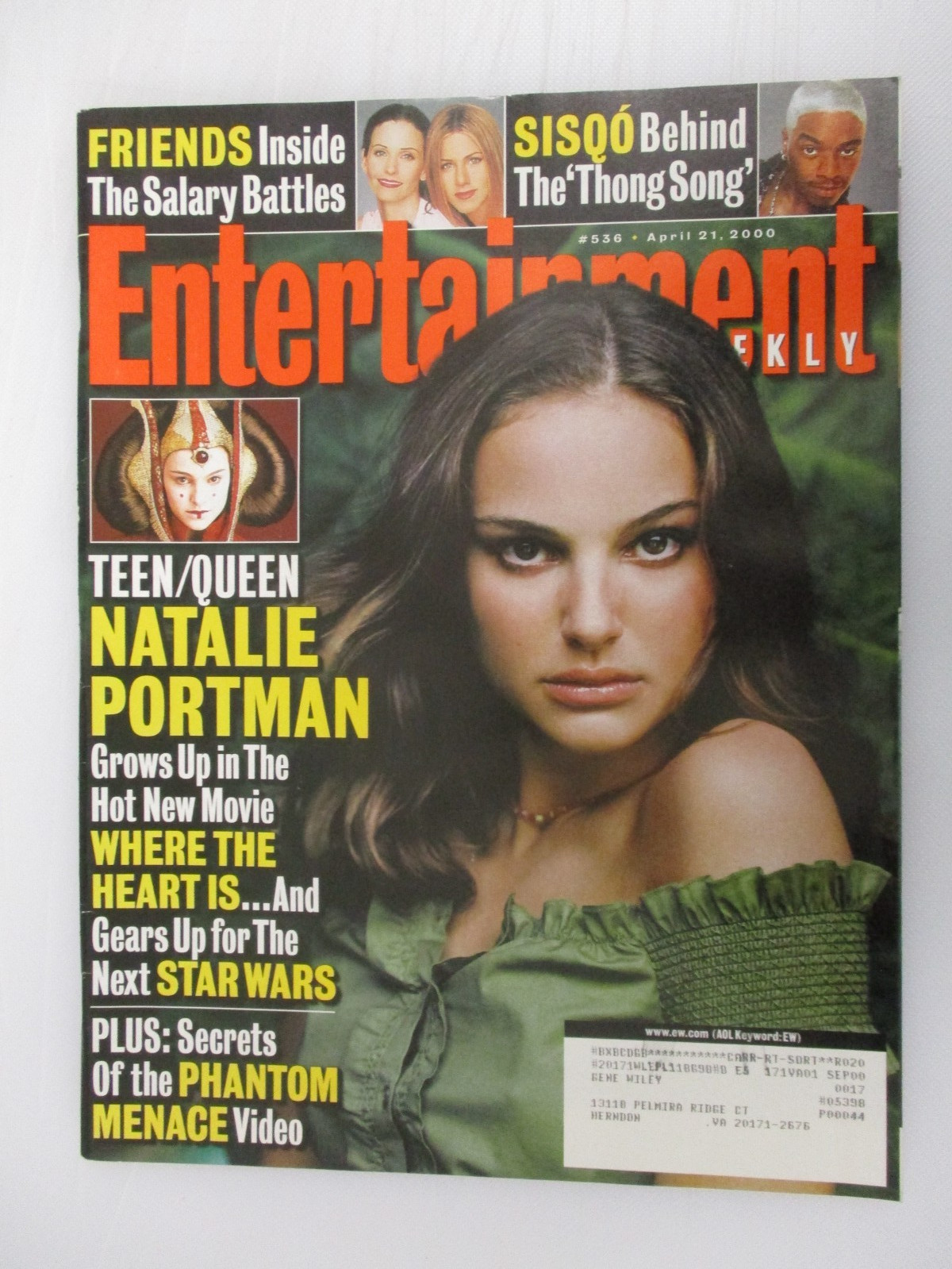 ENTERTAINMENT WEEKLY MAGAZINE APRIL 21, 2000 NATALIE PORTMAN STAR WARS PHANTOM
