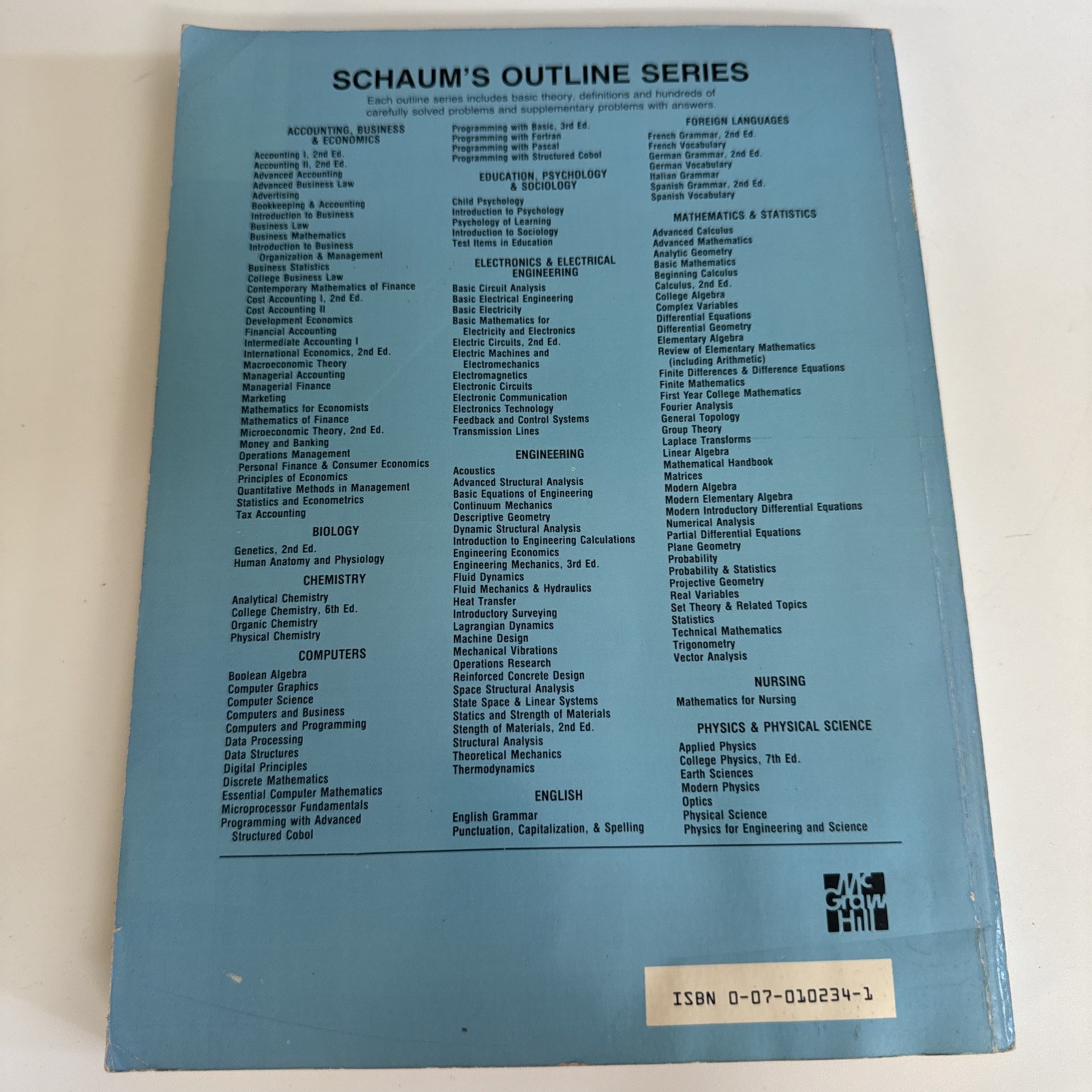 Schaum’s Outline Series Basic Electrical Engineering 398 Pages Copyright 1984
