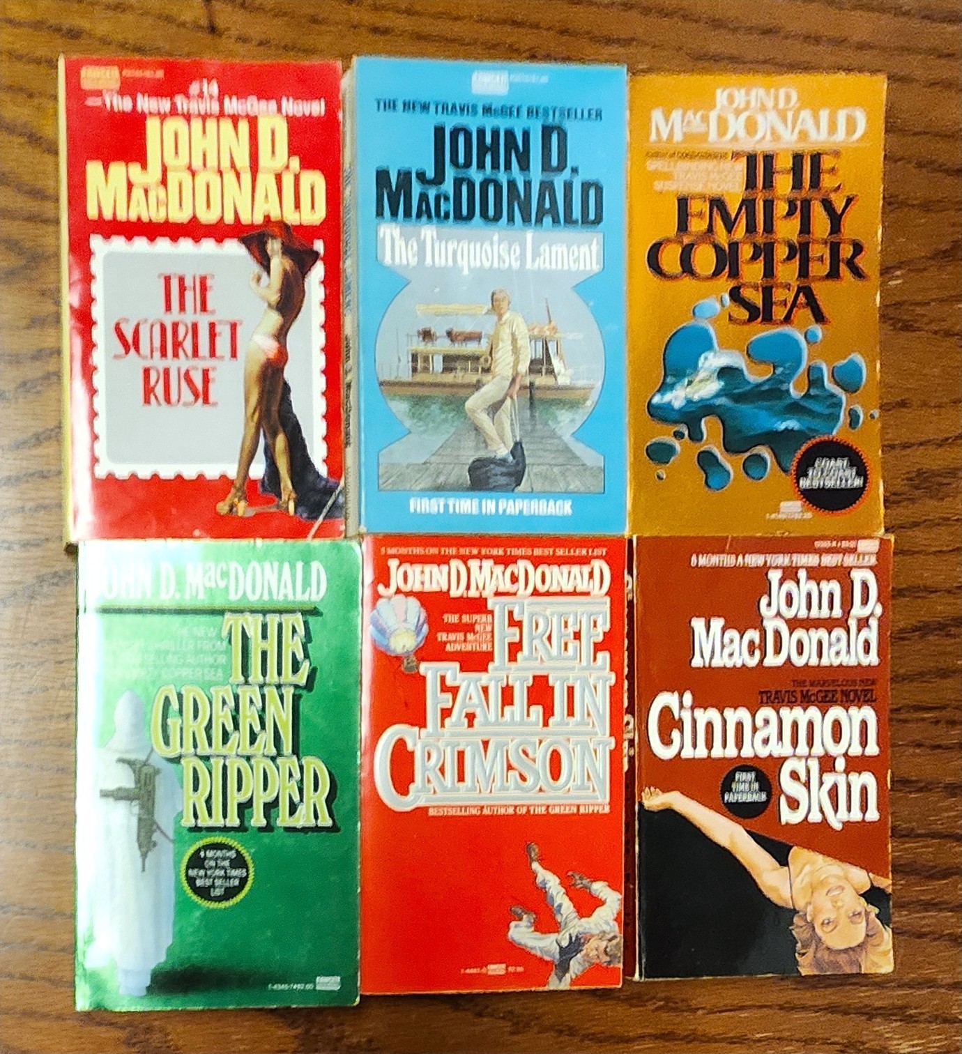 Lot of 18 John D. MacDonald Travis McGee Mystery Paperbacks – Fawcett Gold Medal
