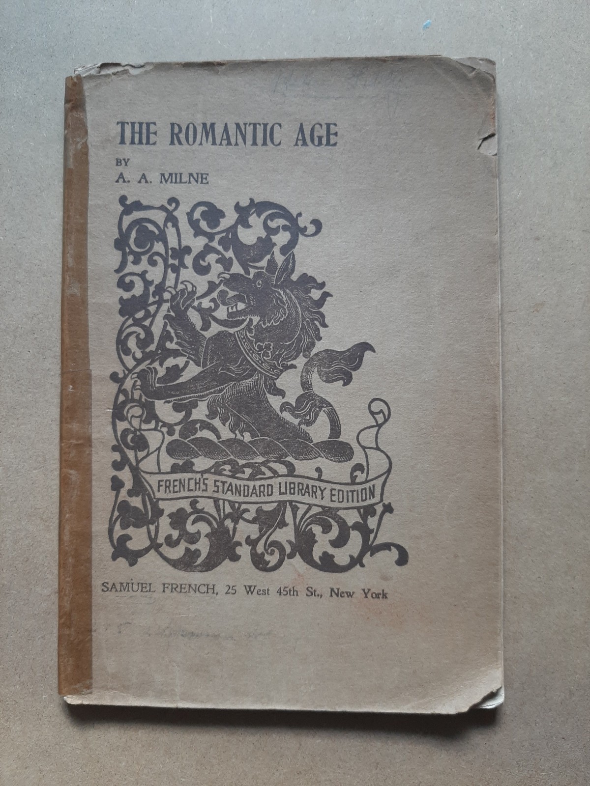 1922 WINNIE THE POOH Author A. A. MILNE – Play “The Romantic Age” – FIRST ED.