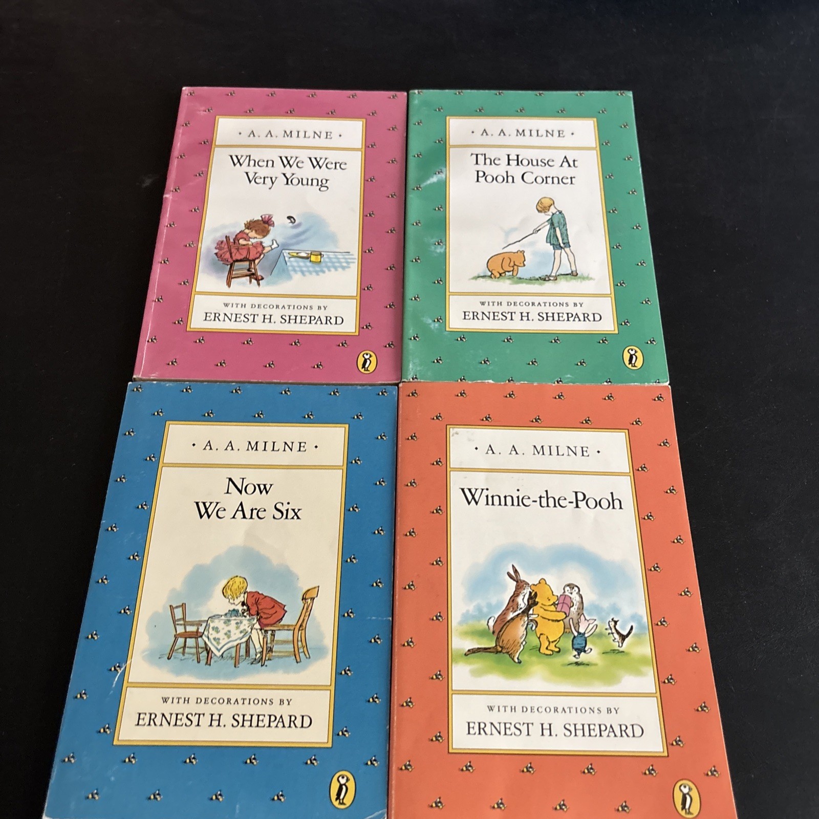 Winnie-the-Pooh Set By A. A. Milne Lot Of 4 Paperbacks G- Good+ Condition