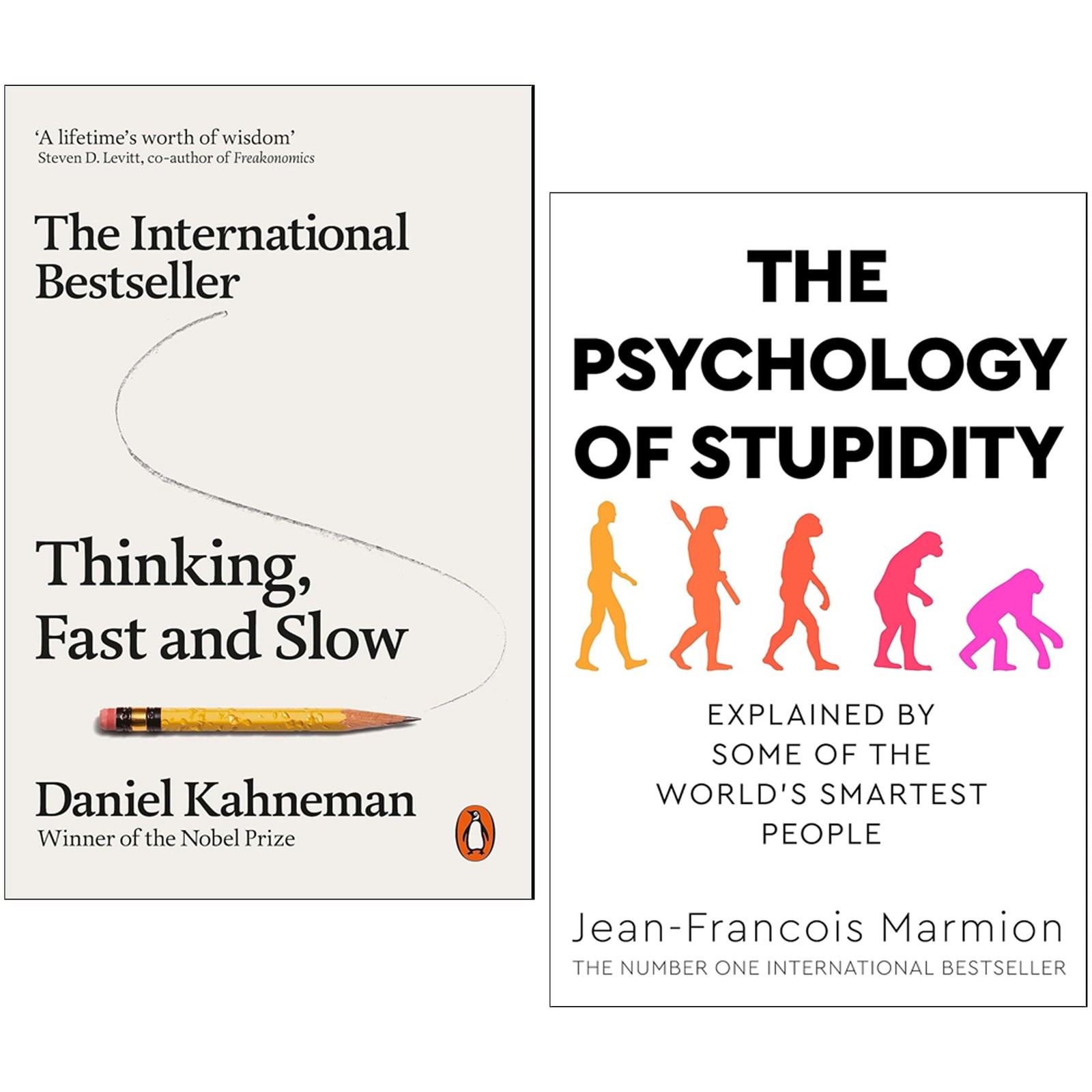 Thinking, Fast & Slow & The Psychology of Stupidity 2 Books Set – Non Fic – PB
