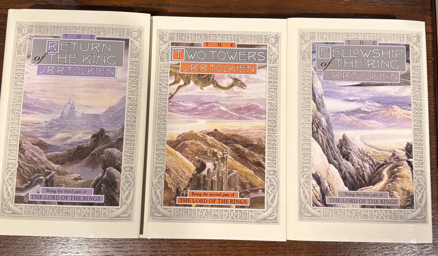 The Lord of the Rings Trilogy by J. R. R. Tolkien Houghton Mifflin Hardcover Set