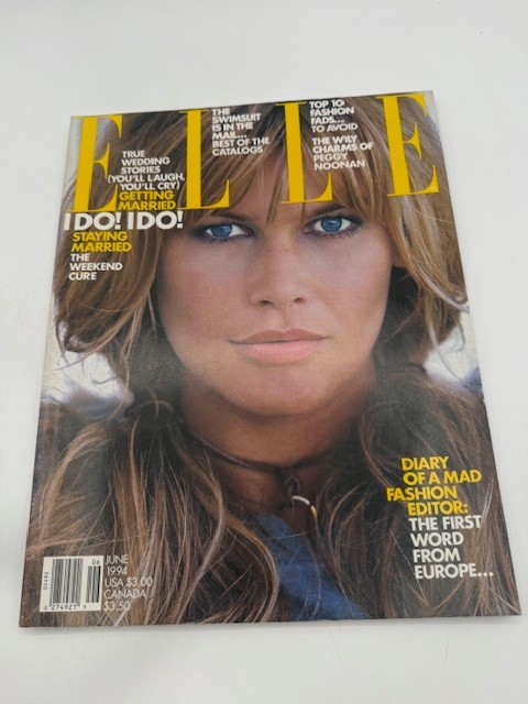 Elle Magazine June 1994 Claudia Schiffer Cover Fashion Models