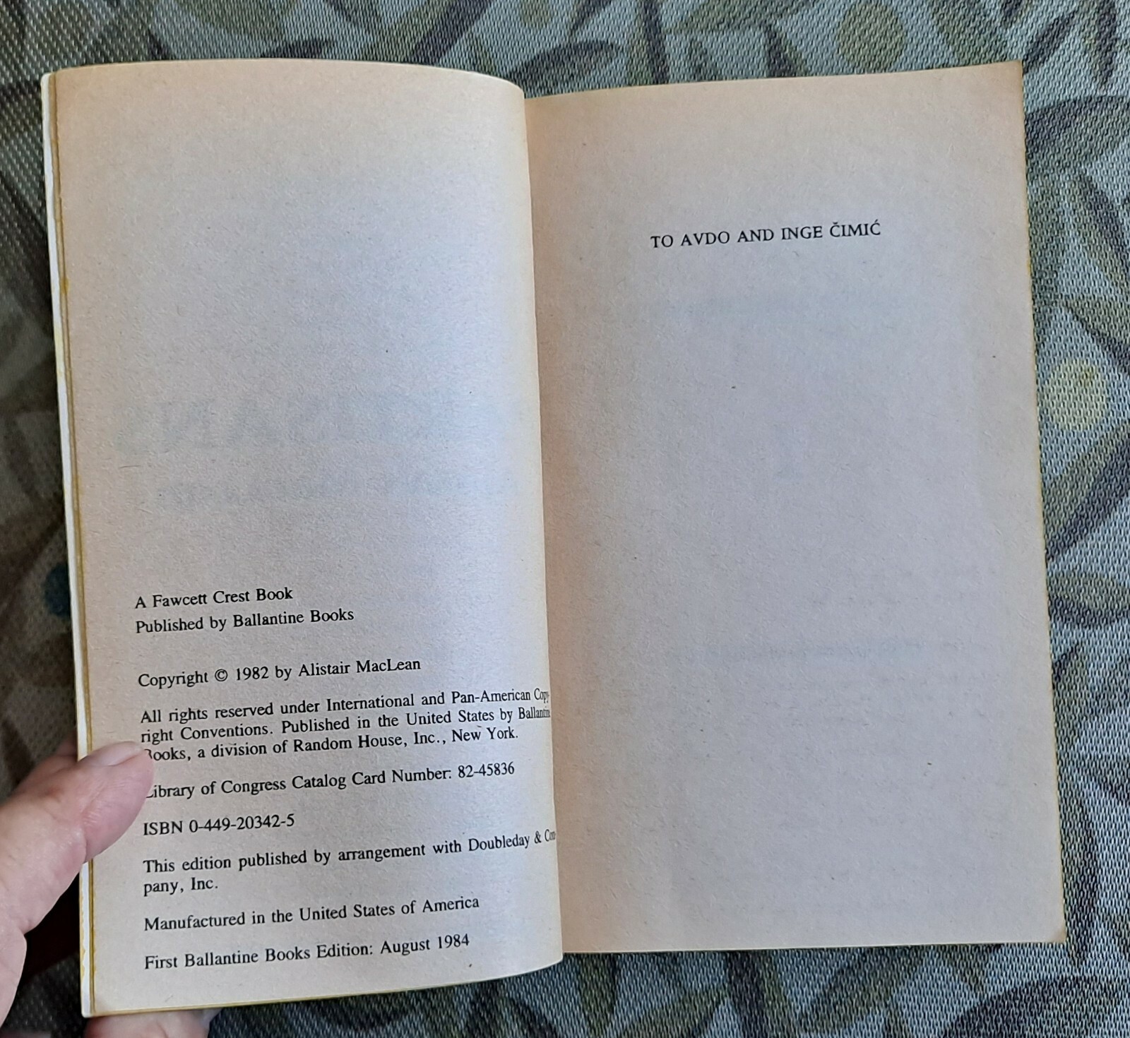 Partisans by Alistair MacLean, Aug 1984 (1st Edition), 276 pages, Paperback