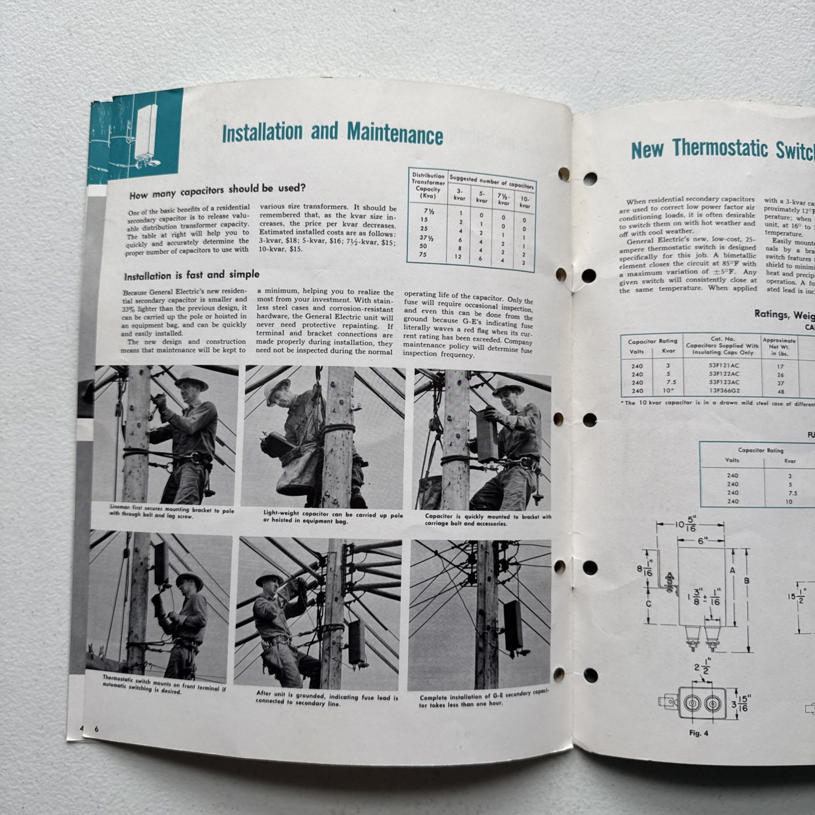 General Electric 1957 Residential Secondary Capacitors Sales Brochure