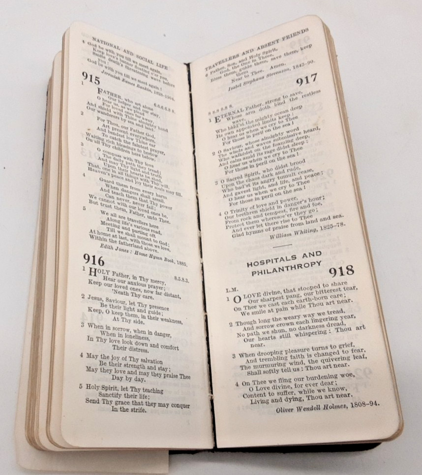 The Methodist Hymn-Book 1933 miniature Hardback, 13.5 x 5 cm, gold edges