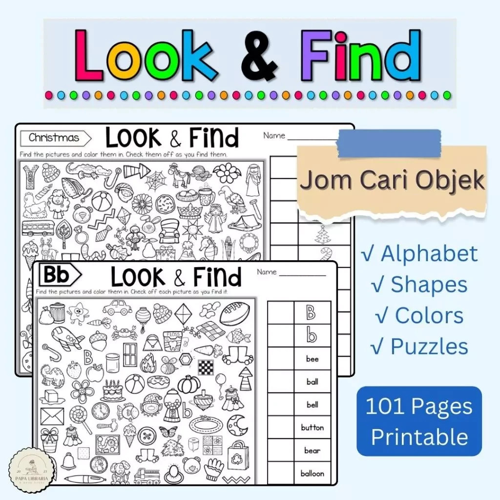 Look & Find Hidden Pictures Game for Kids 101 Pages, With Answer