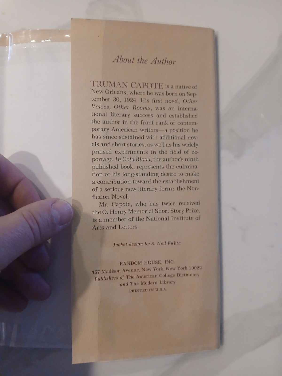 Truman Capote / In Cold Blood SIGNED 1st Edition/1st Printing, Not BCE