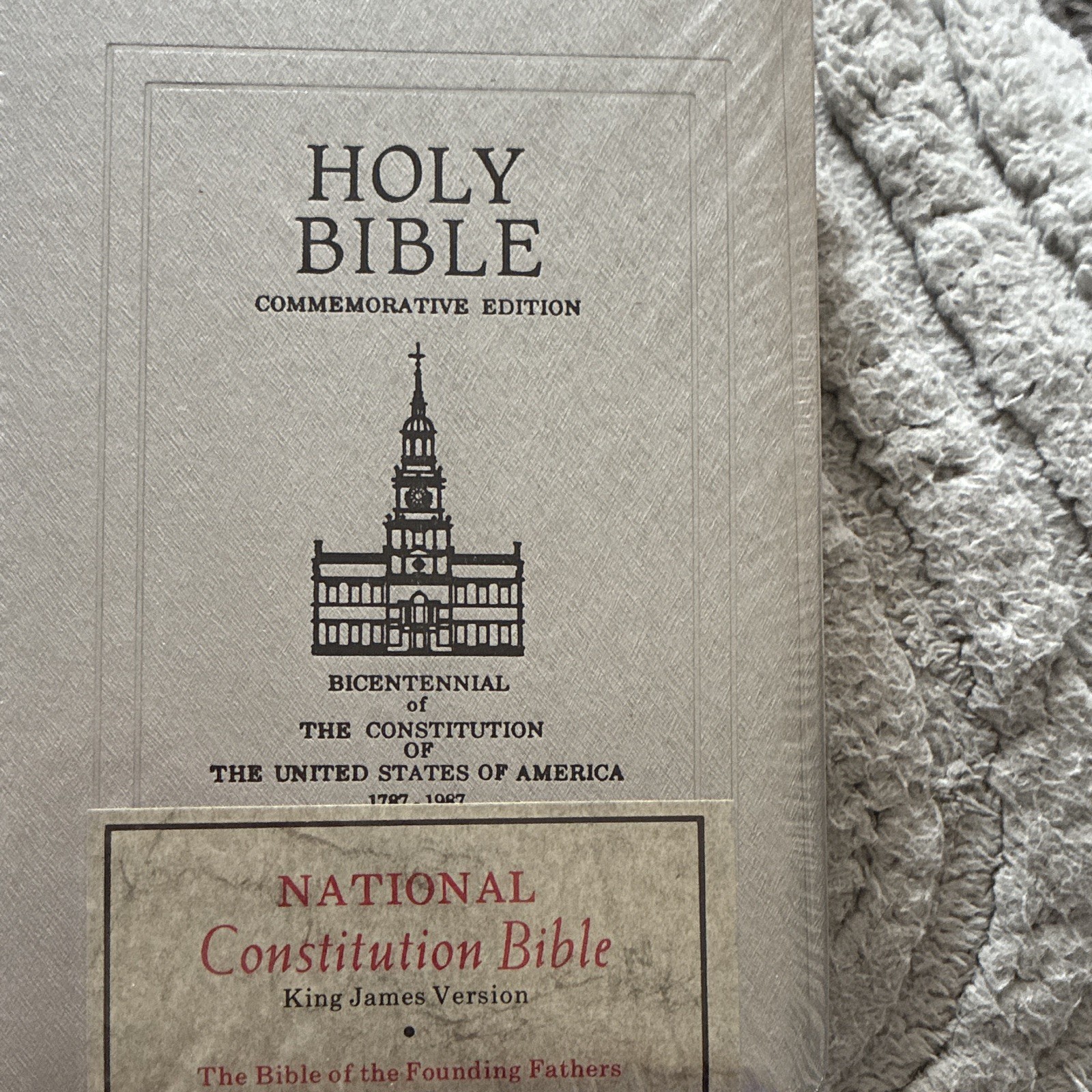 National Constitution Bible KJV Illustrated Hardcover Commemorative Ed 1987