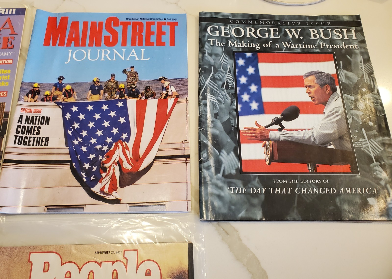 Lot of 7 +1 September 11th 2001 9/11 Magazines Special Editions: Time Newsweek