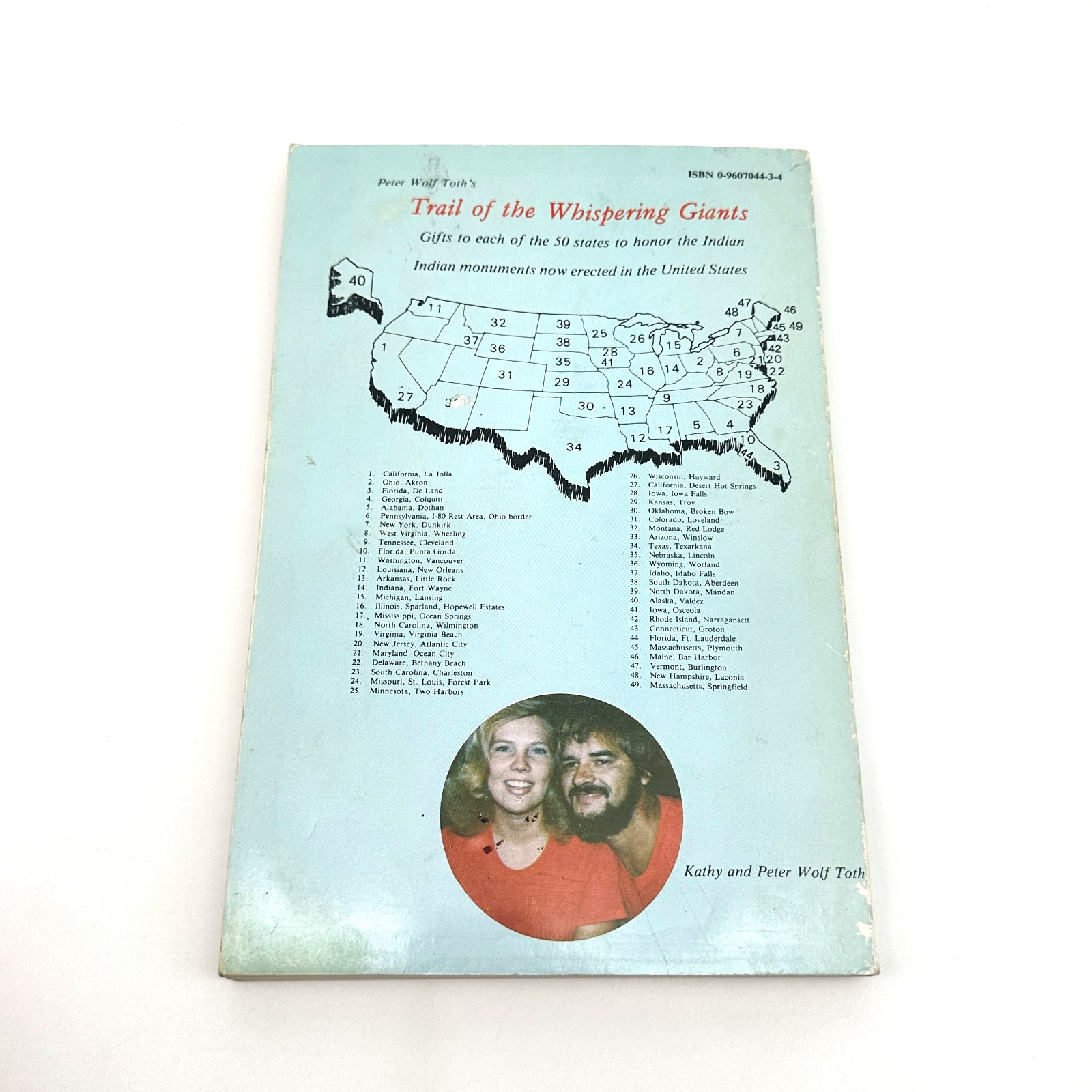 SIGNED Indian Giver Peter Wolf Toth Gifts of Statues All 50 States Native
