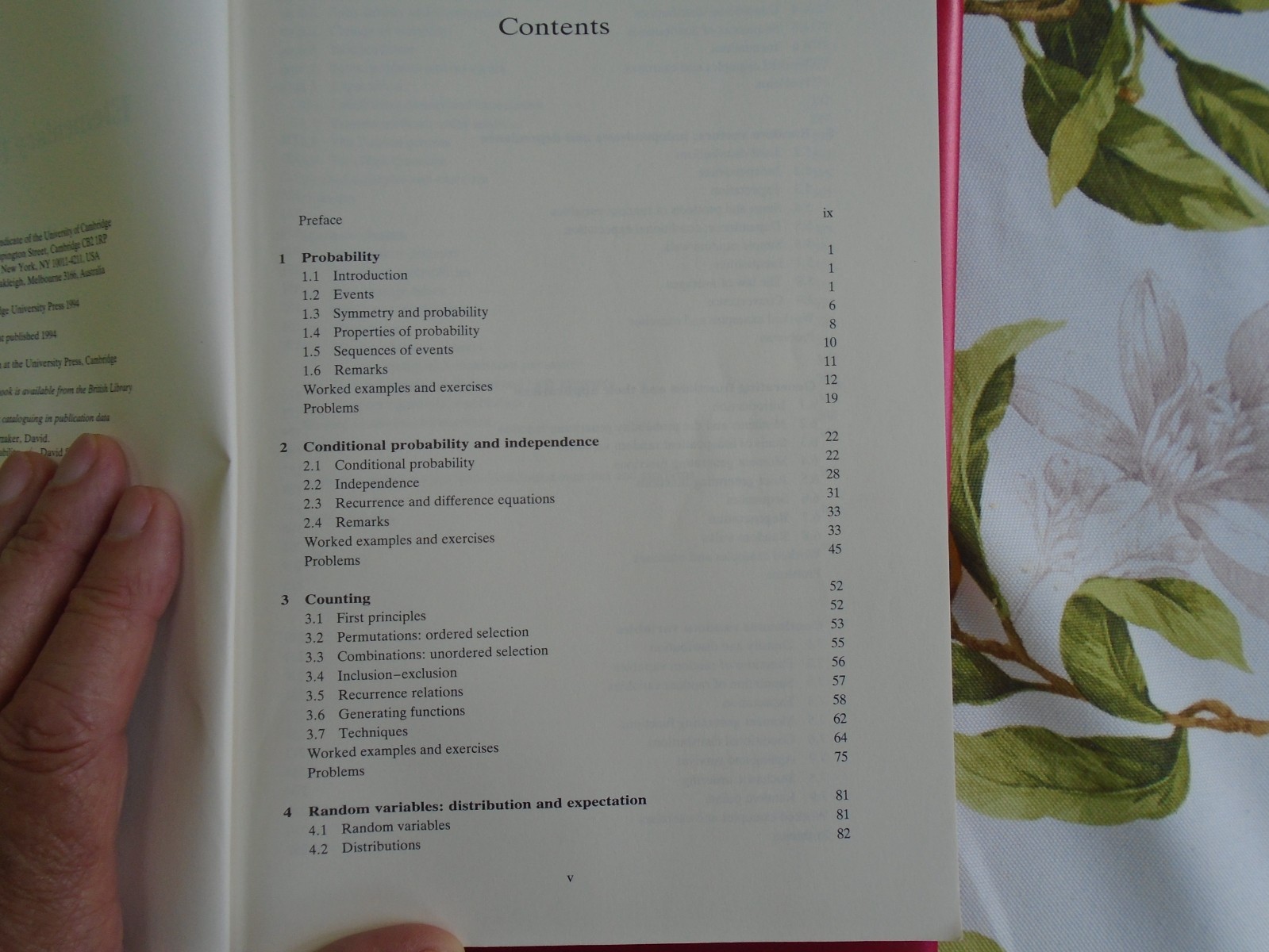 Elementary Probability by David Stirzaker, 1994 First Edition, 406 Pages