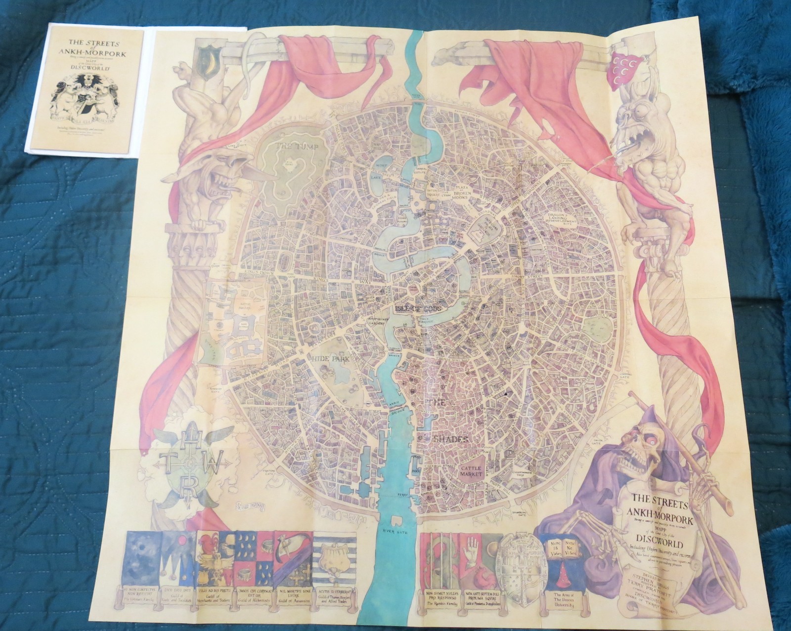 Streets of Ankh-Morpork Mapp by Stephen Briggs & Terry Pratchett 1994 Discworld